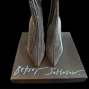 Betsey Johnson Black Rhinestone Women's Shoes